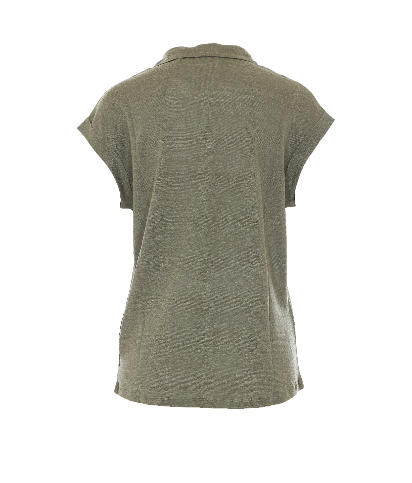 Not Shy T-Shirts And Polos Green Linen