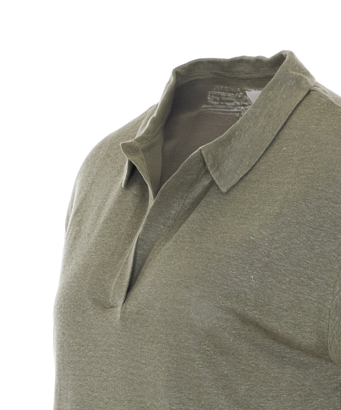 Not Shy T-Shirts And Polos Green Linen