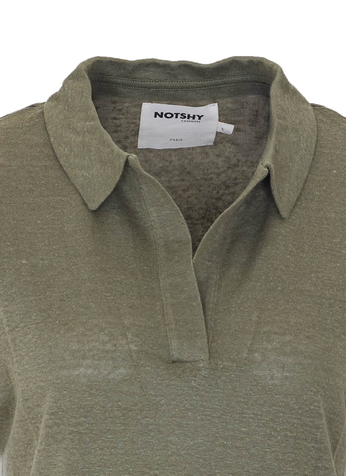 Not Shy T-Shirts And Polos Green Linen