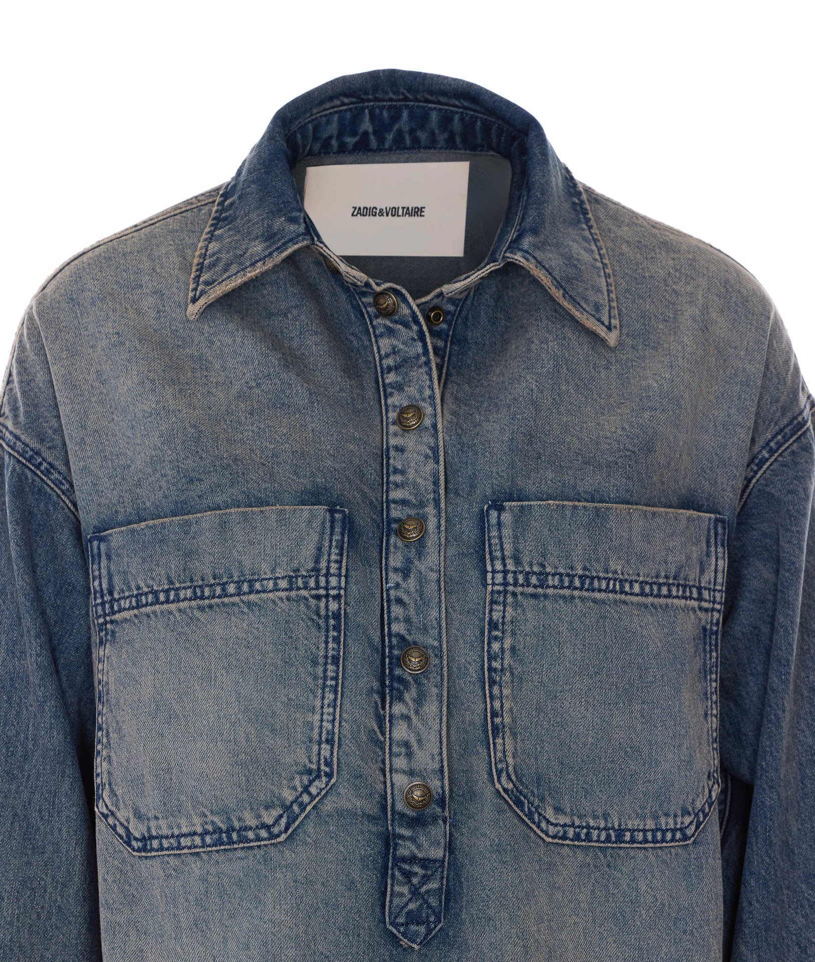 Zadig & Voltaire Shirts Blue Cotton