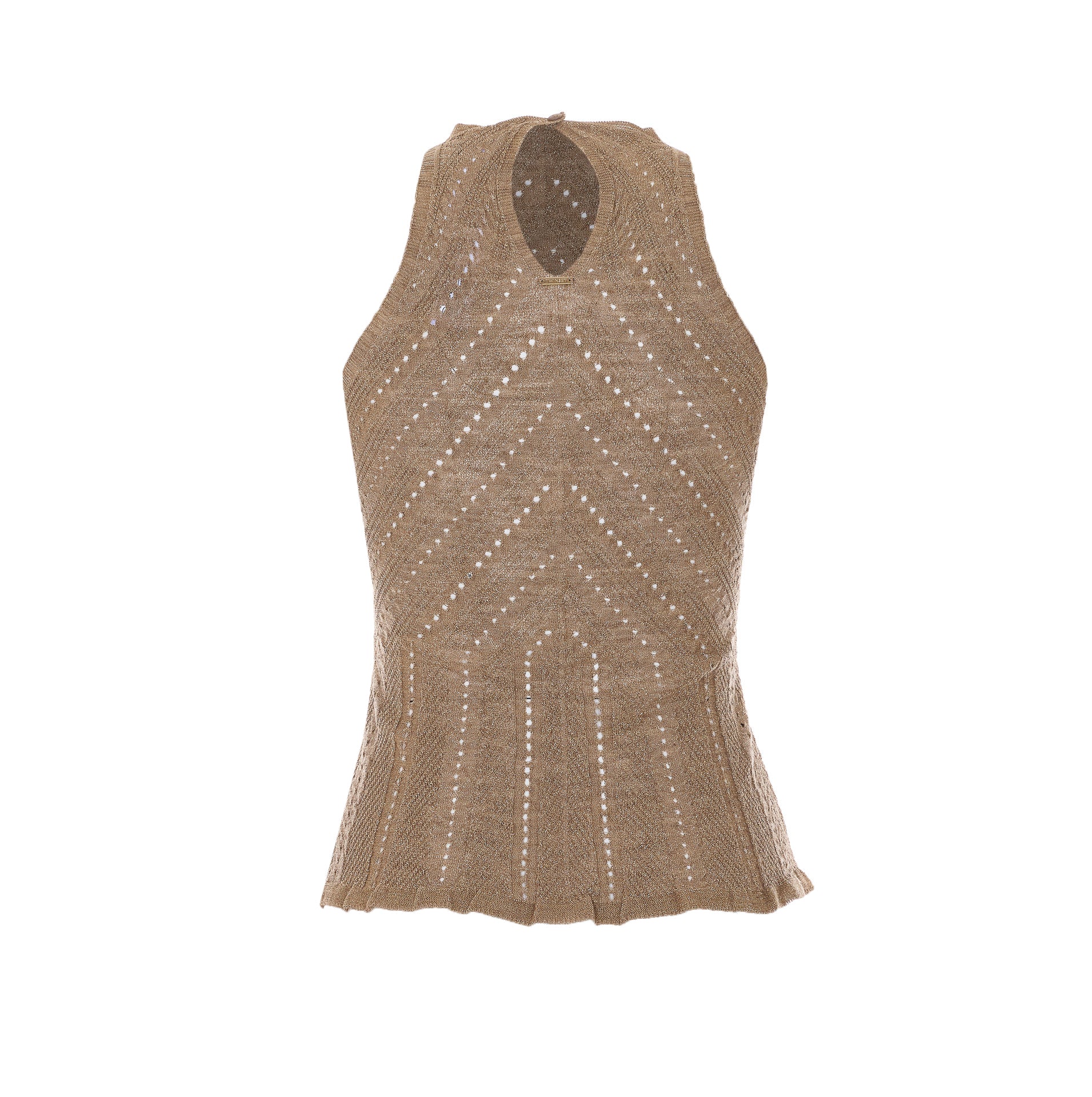 Twin-Set Top Golden Linen