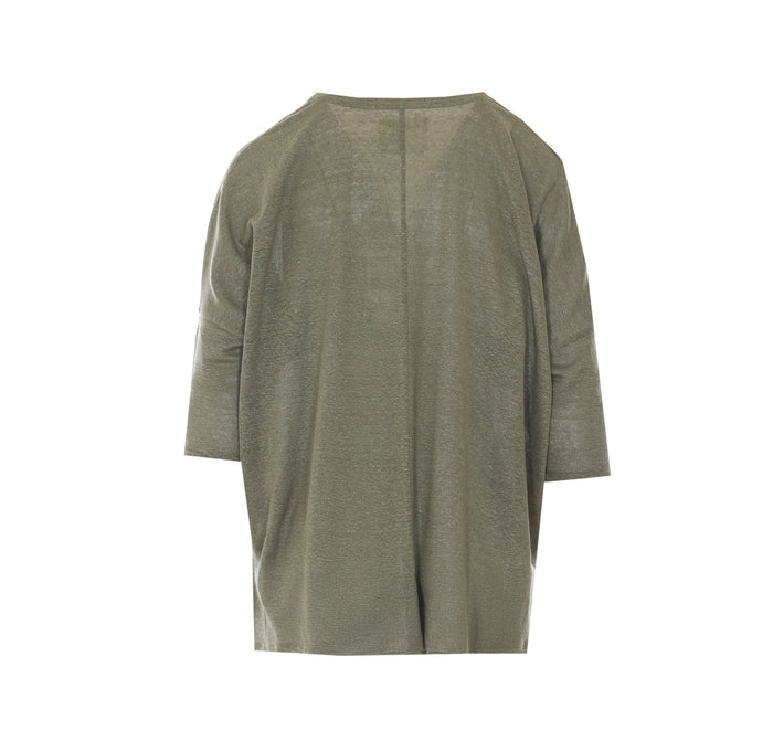 Not Shy T-Shirts And Polos Green Linen