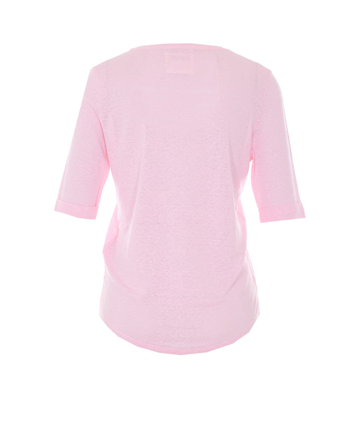 Not Shy T-Shirts And Polos Pink Linen
