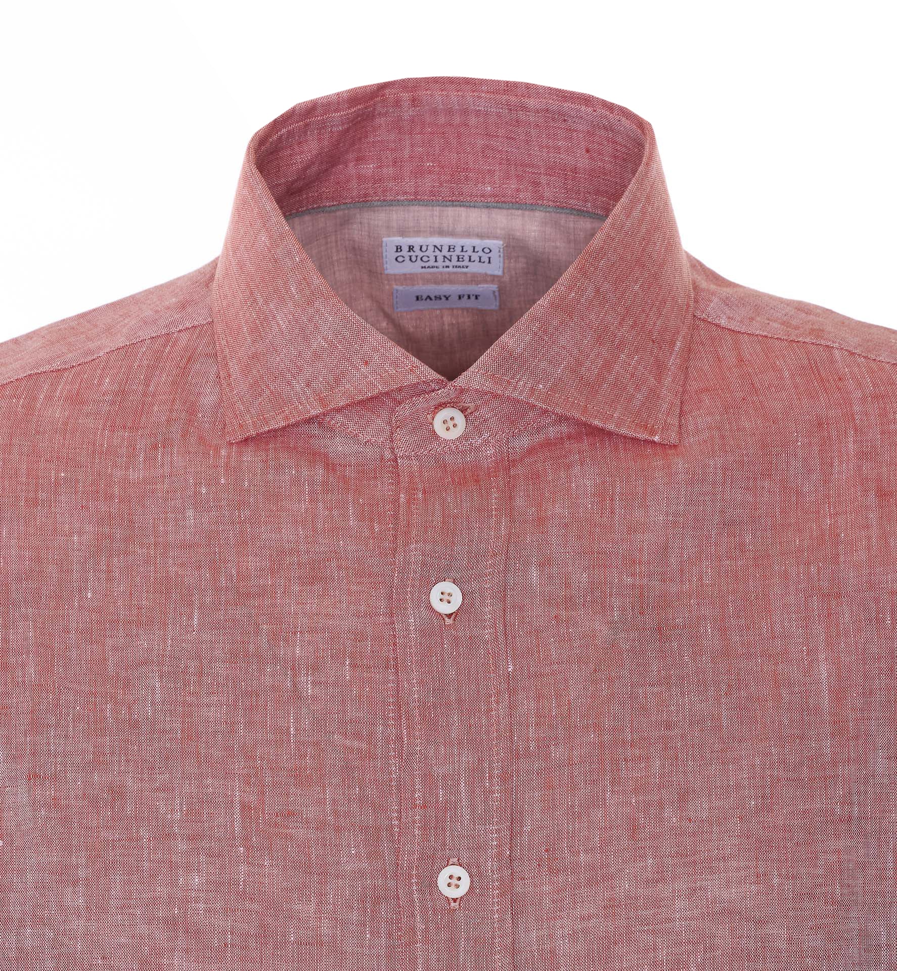 Brunello Cucinelli Shirts Pink Linen