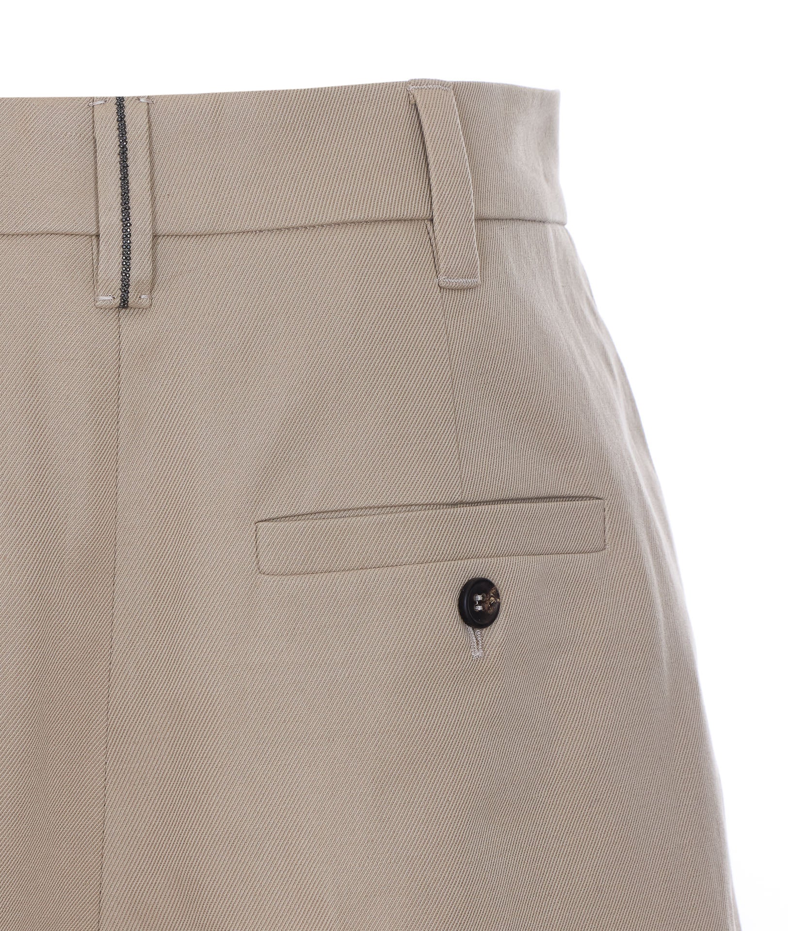 Brunello Cucinelli Trousers Beige Cotton