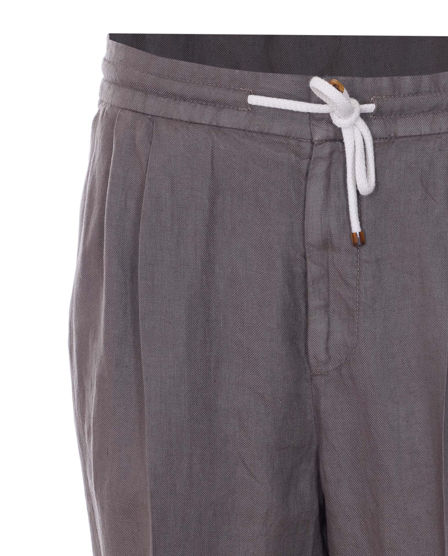 Brunello Cucinelli Trousers Grey Linen