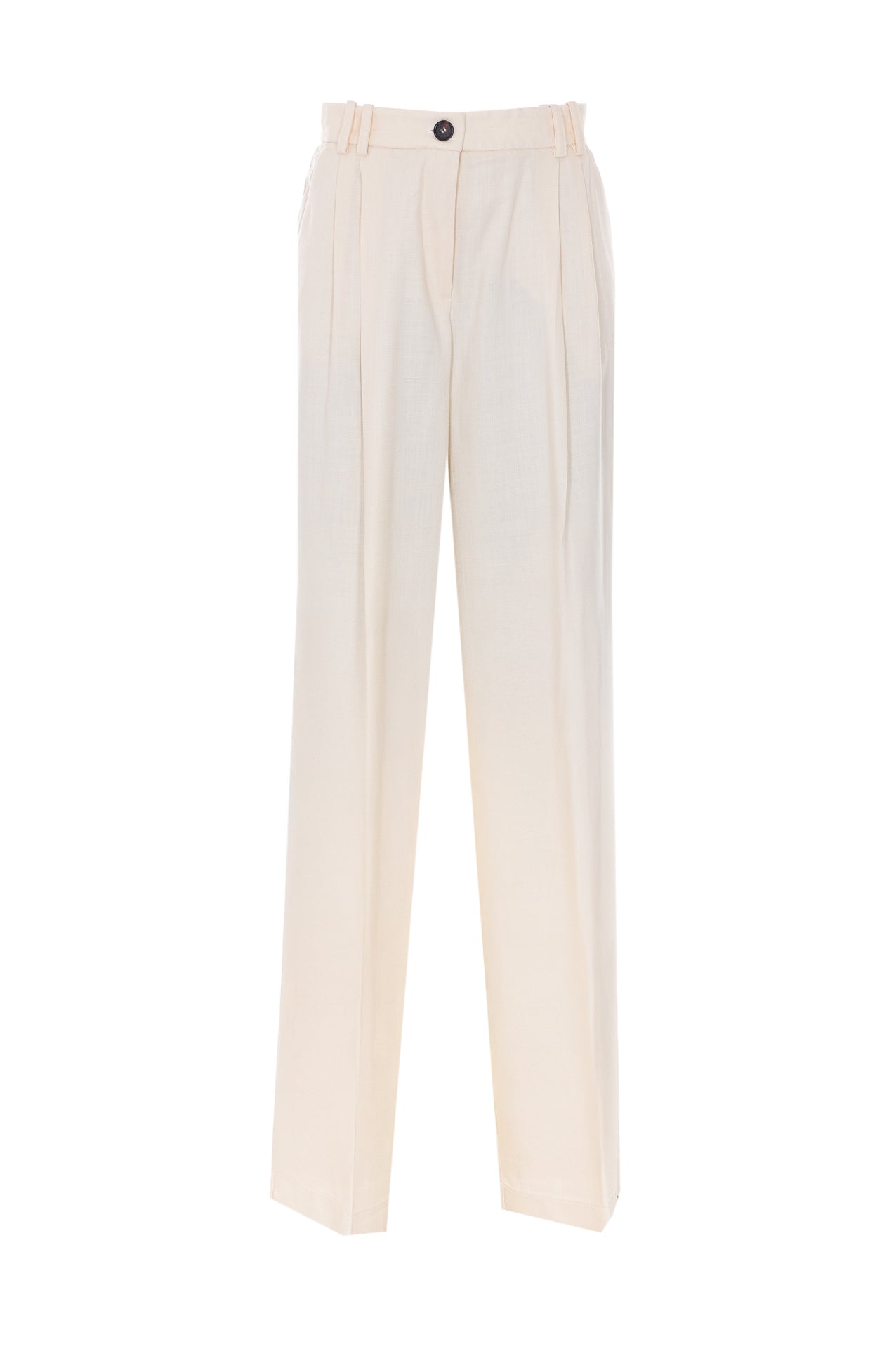 Pinko Trousers White Viscose