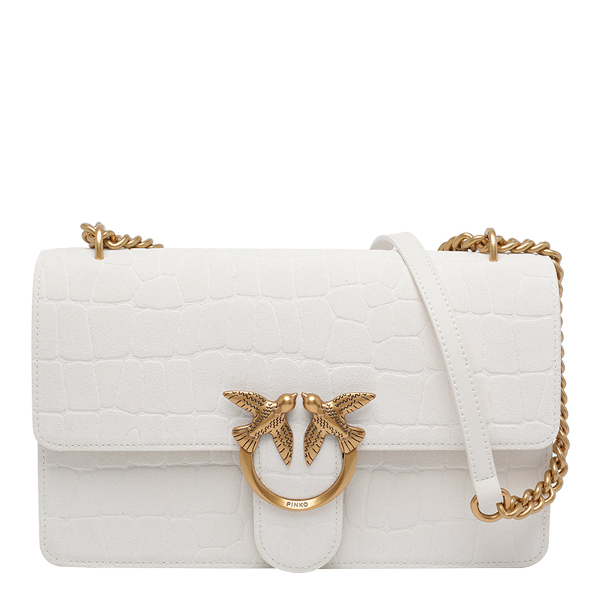 Pinko Bags White Calf Leather