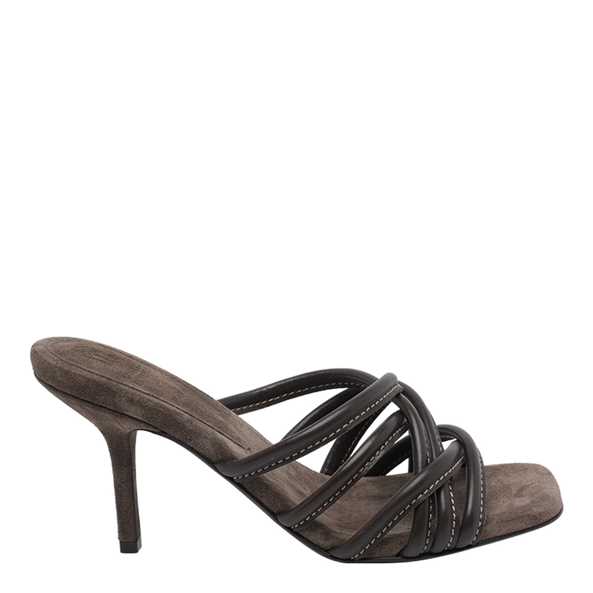 Brunello Cucinelli Sandals Brown Calf Leather/leather Sole