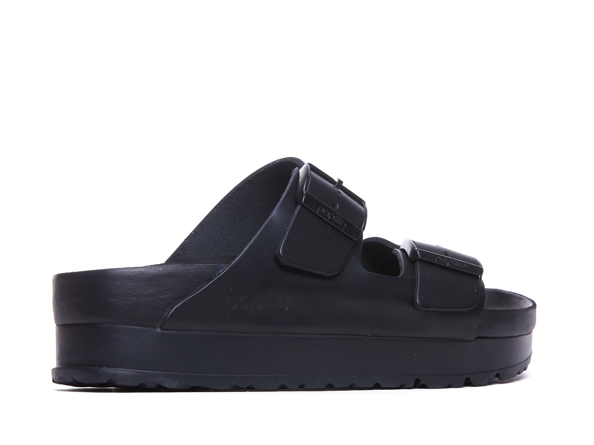 Birkenstock Sandals Black Calf Leather/rubber Sole