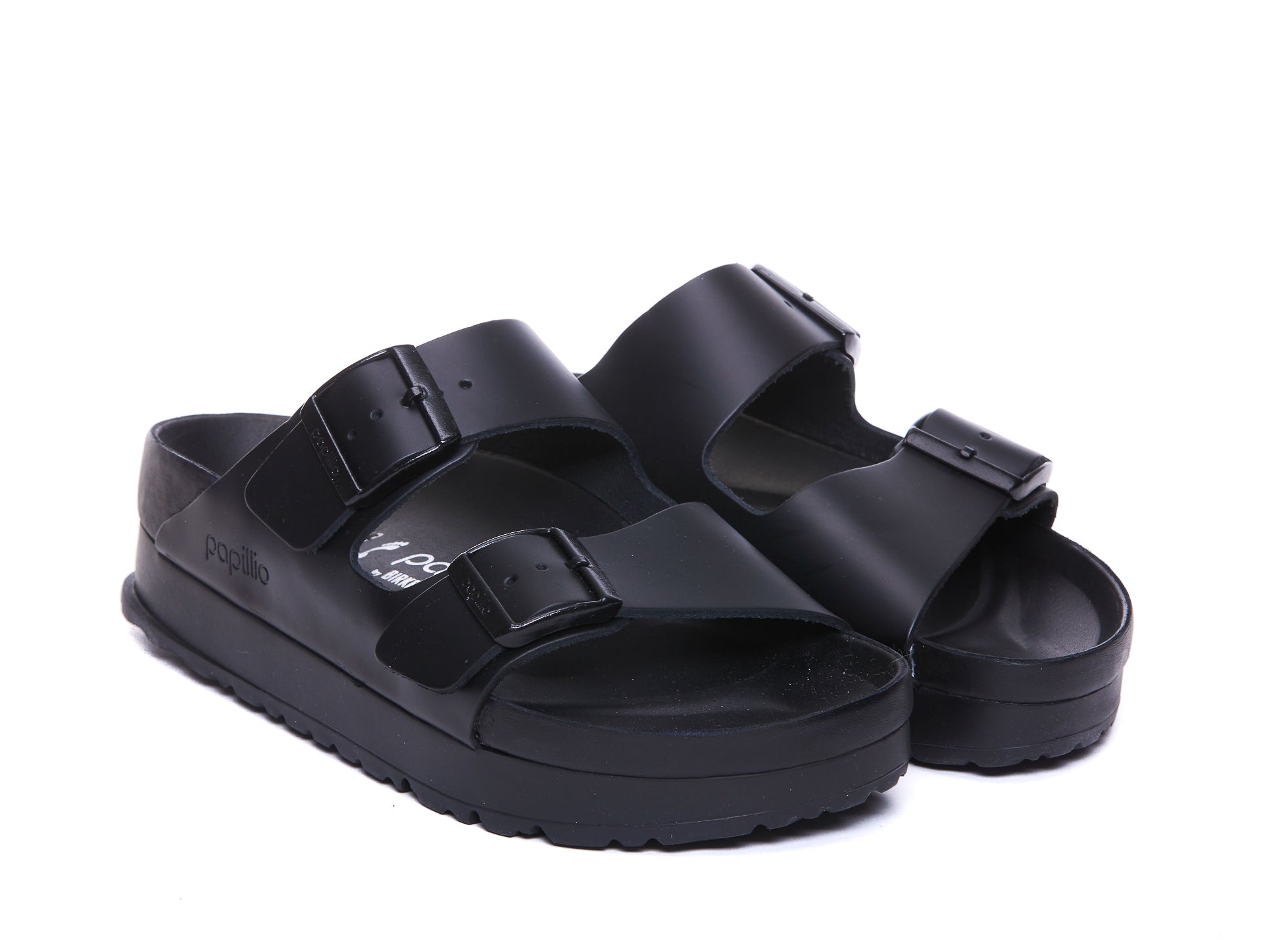 Birkenstock Sandals Black Calf Leather/rubber Sole