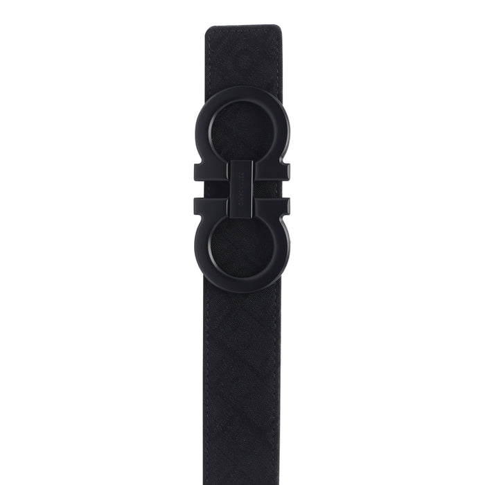 Ferragamo Belts Black Fabric Calf Leather