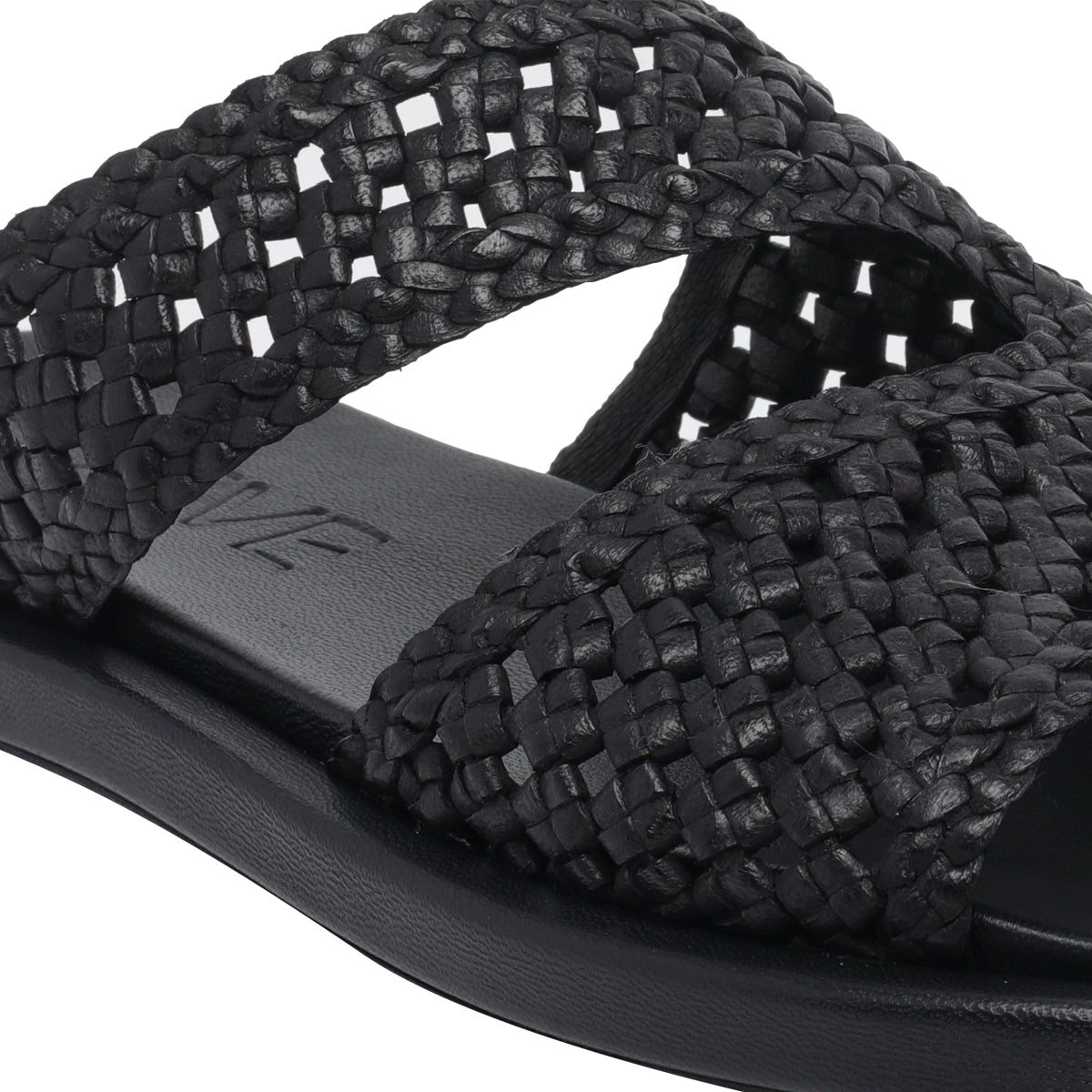 Poeve Sandals Black Calf Leather/rubber Sole
