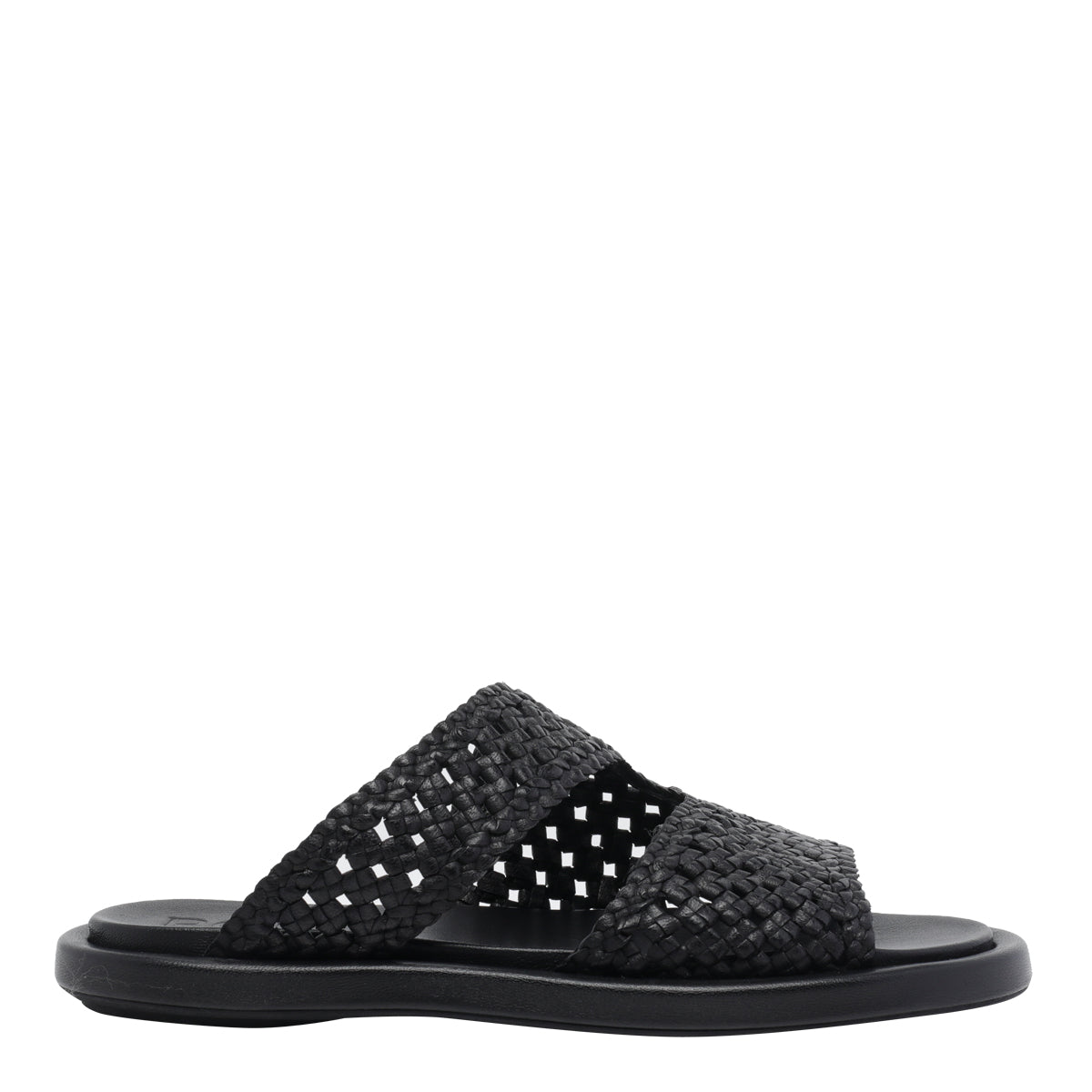 Poeve Sandals Black Calf Leather/rubber Sole