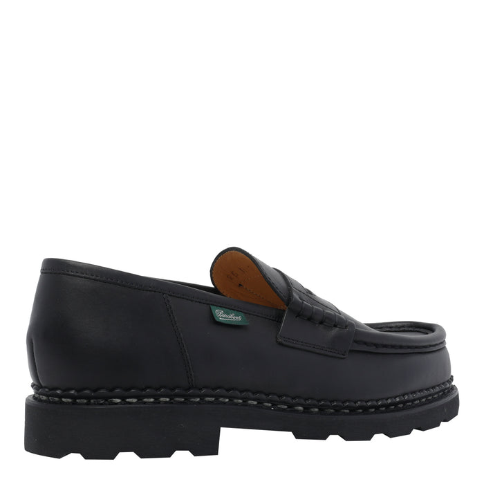 Paraboot Black Calf Leather/rubber Sole
