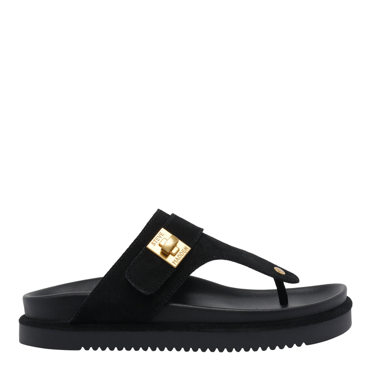 Steve Madden Sandals Black Calf Leather/rubber Sole
