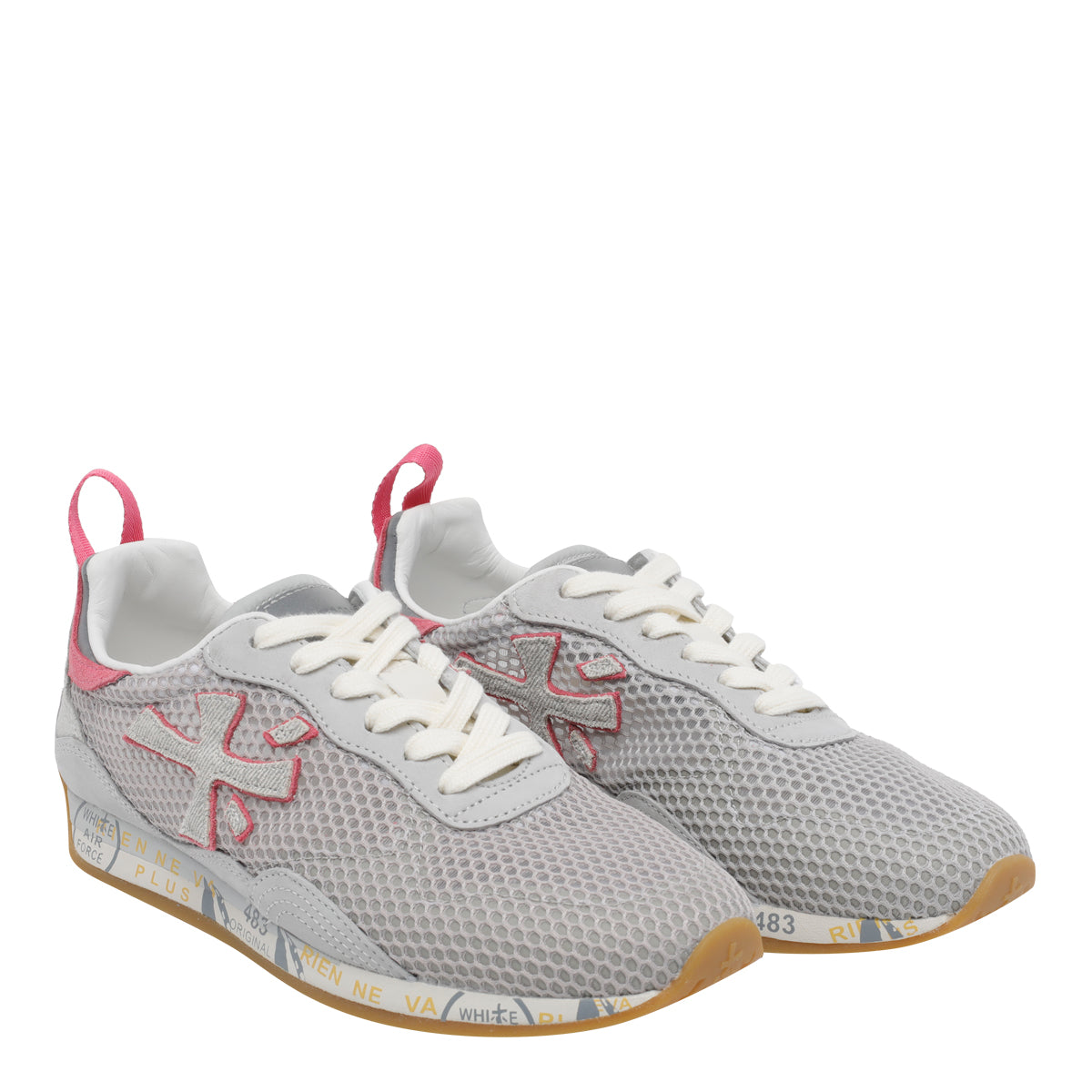 Premiata Sneakers White Fabric /rubber Sole