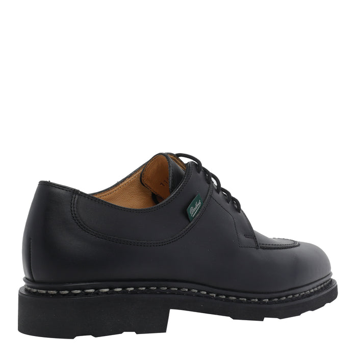 Paraboot Black Calf Leather/rubber Sole