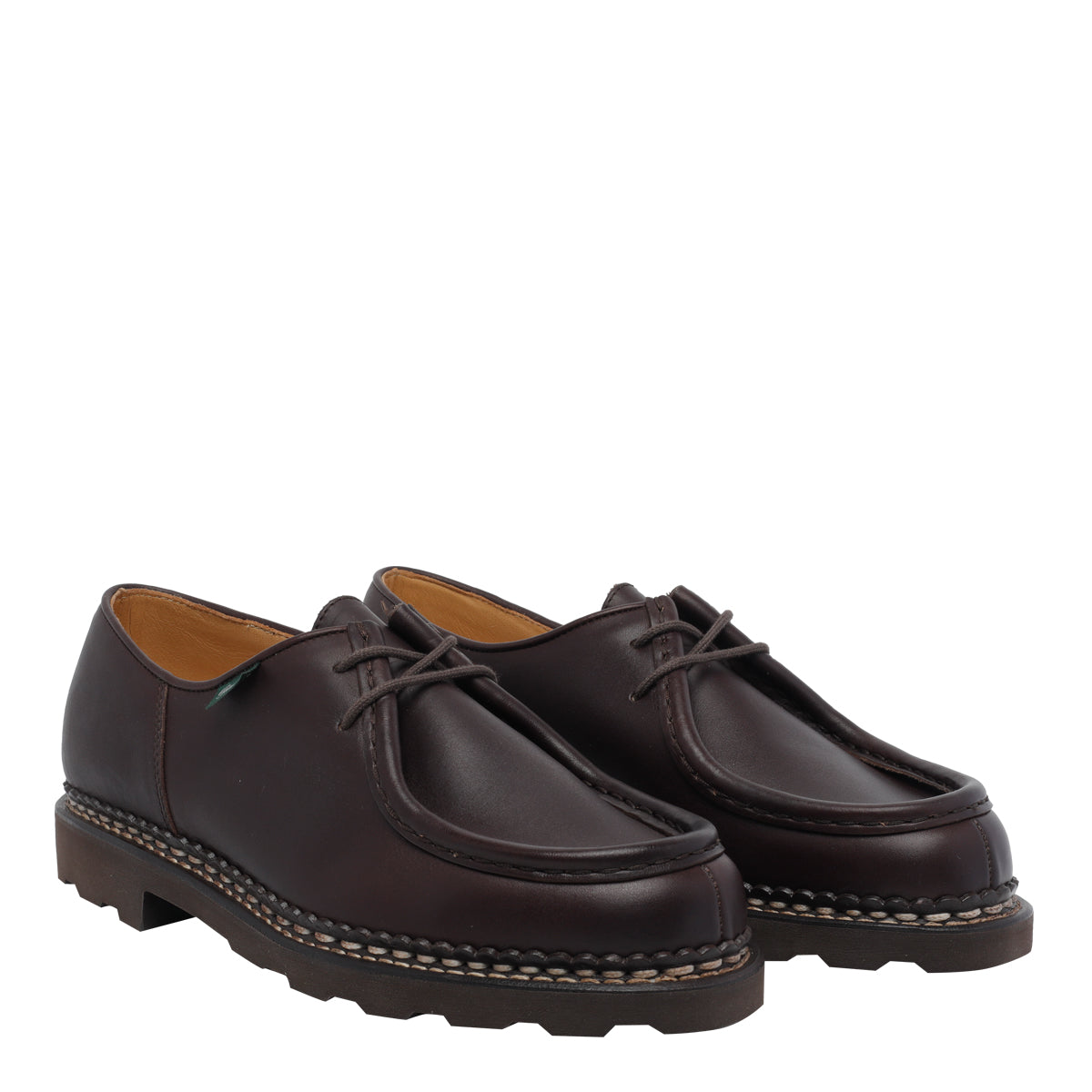Paraboot Brown Calf Leather/rubber Sole