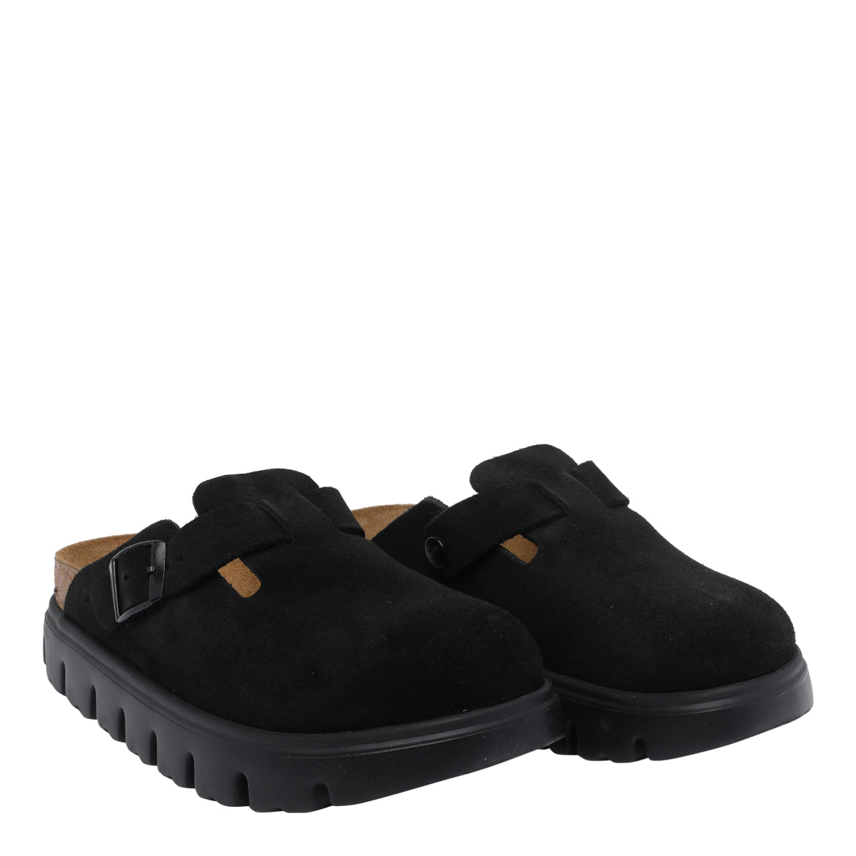 Birkenstock Black Suede Leather/rubber Sole