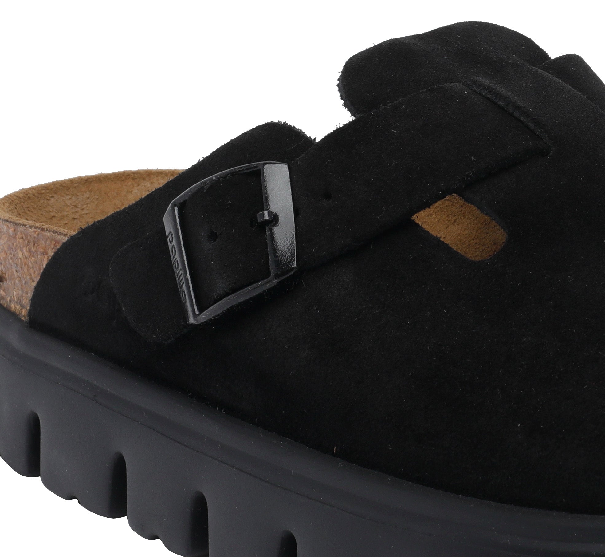 Birkenstock Black Suede Leather/rubber Sole