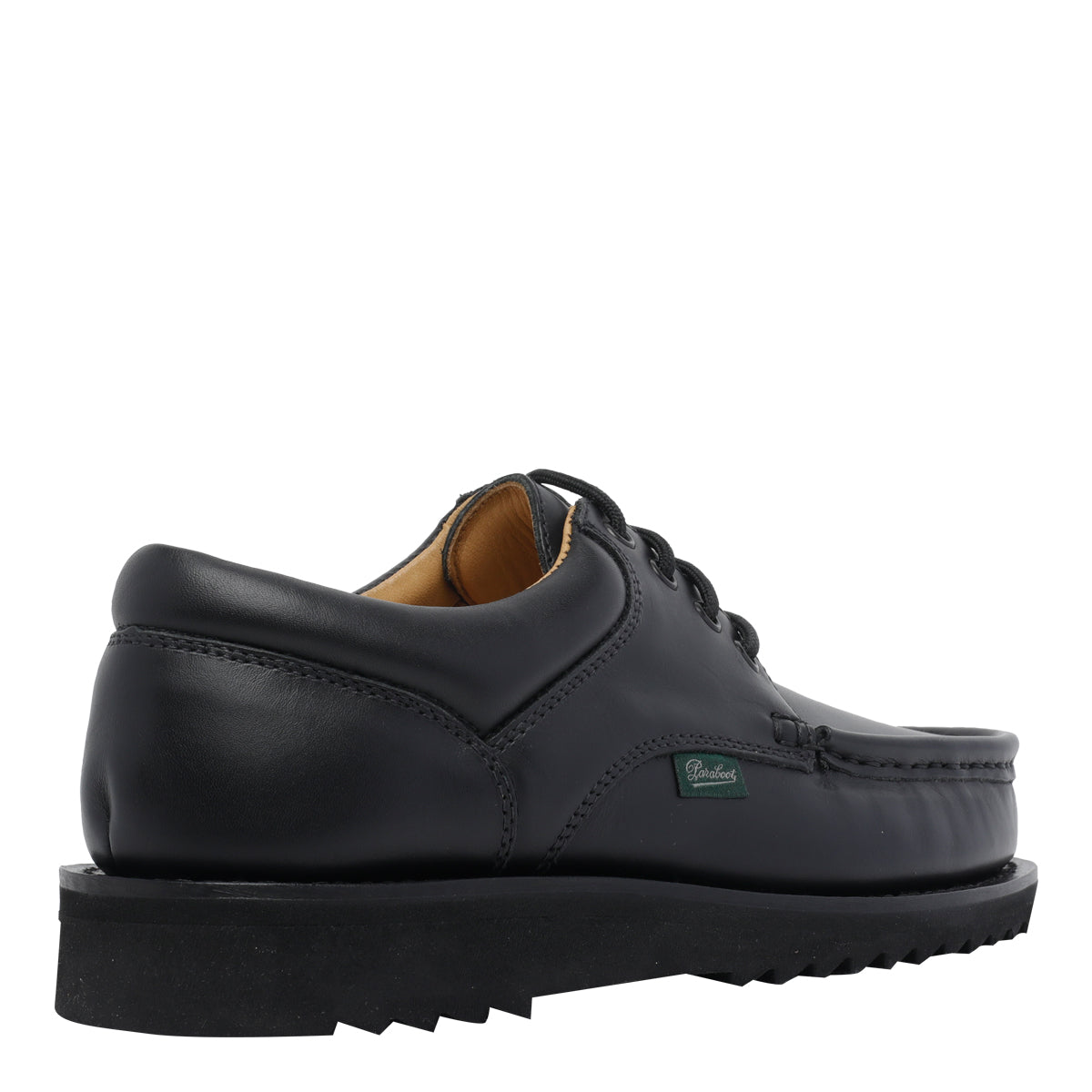 Paraboot Flat Shoes Black Calf Leather/rubber Sole