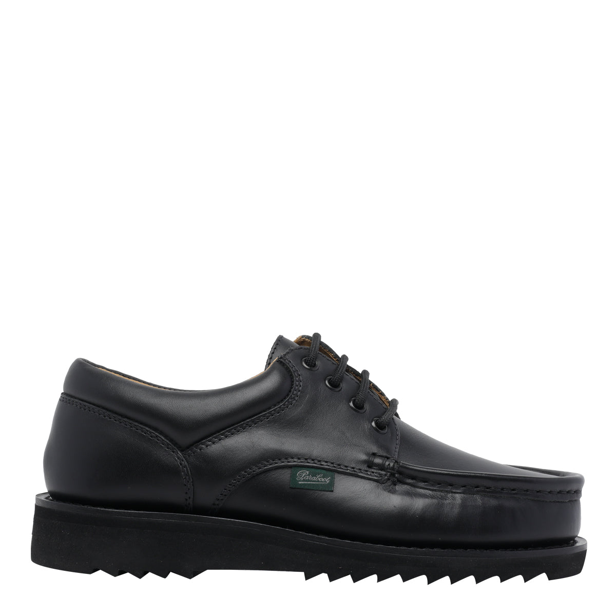 Paraboot Flat Shoes Black Calf Leather/rubber Sole