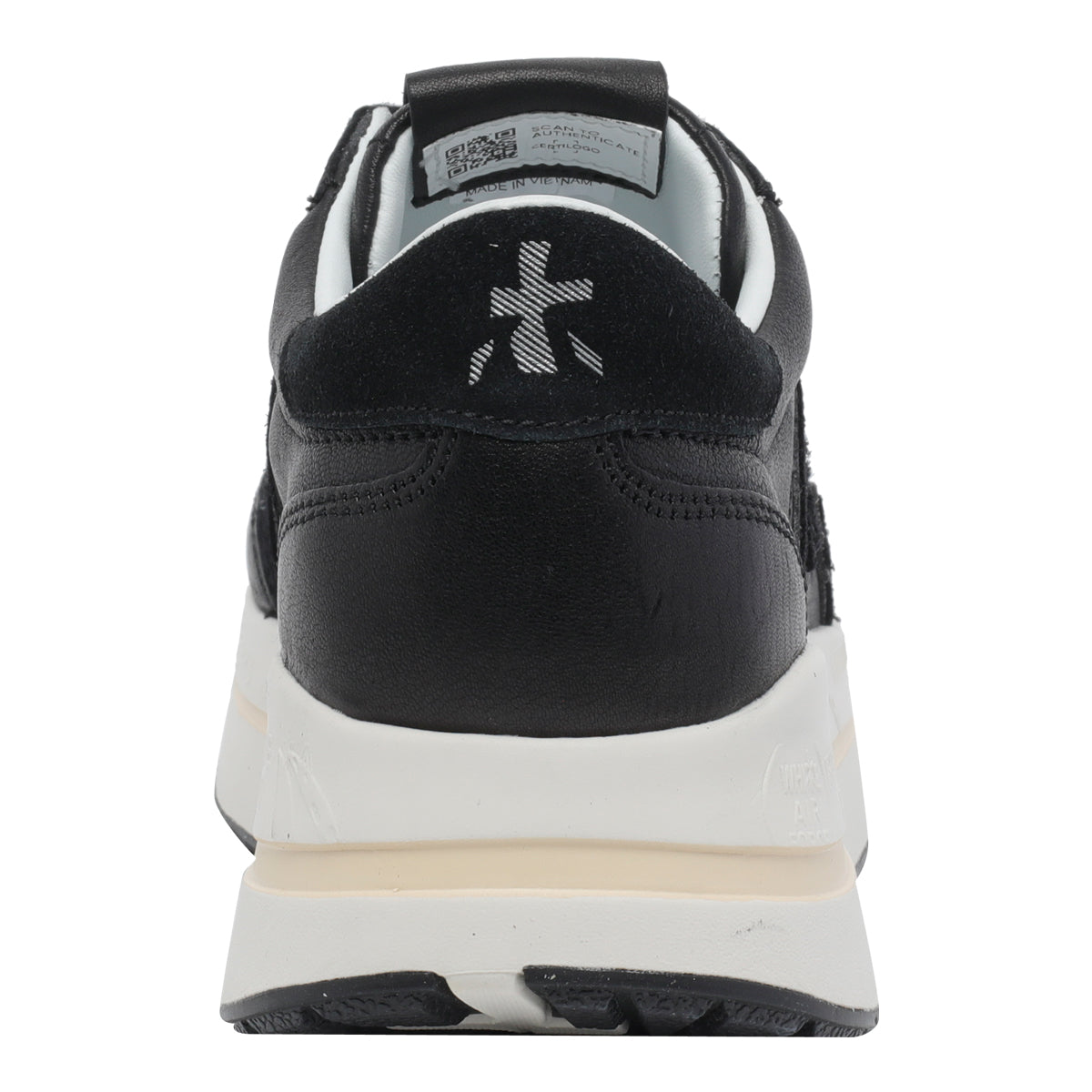 Premiata Sneakers Black Calf Leather/rubber Sole