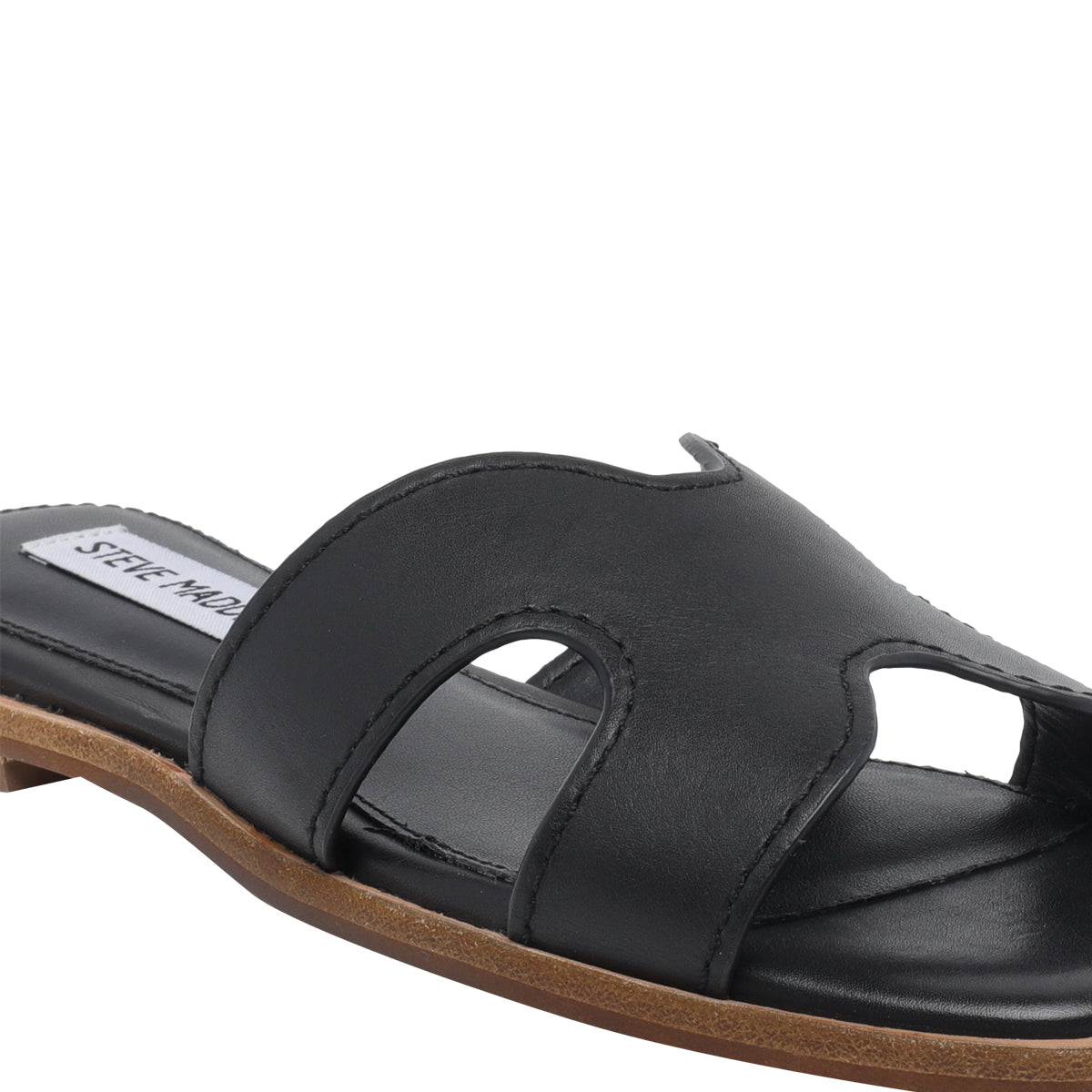 Steve Madden Sandals Black Calf Leather/rubber Sole