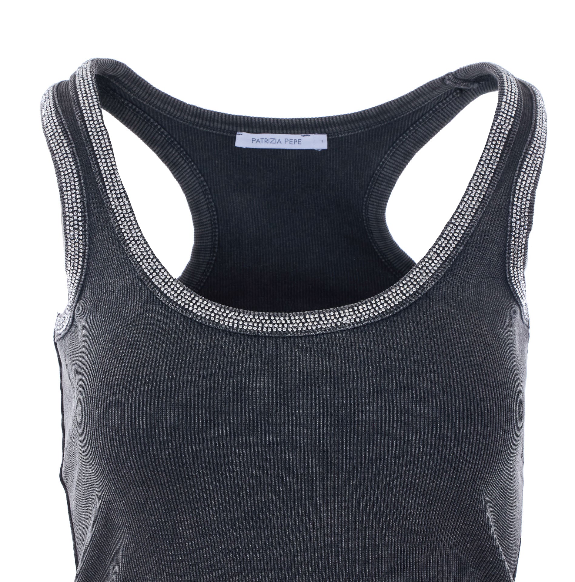 Patrizia Pepe Top Grey Cotton