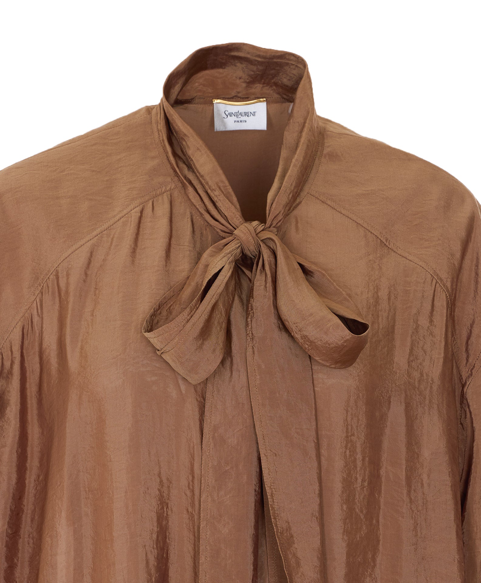 Saint Laurent Shirts Brown Polyester