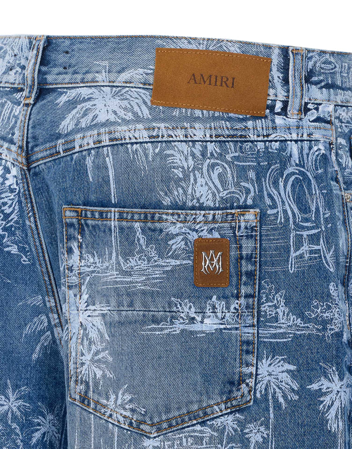 Amiri Blue Cotton