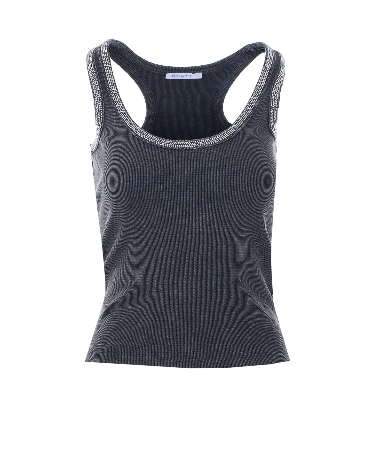 Patrizia Pepe Top Grey Cotton