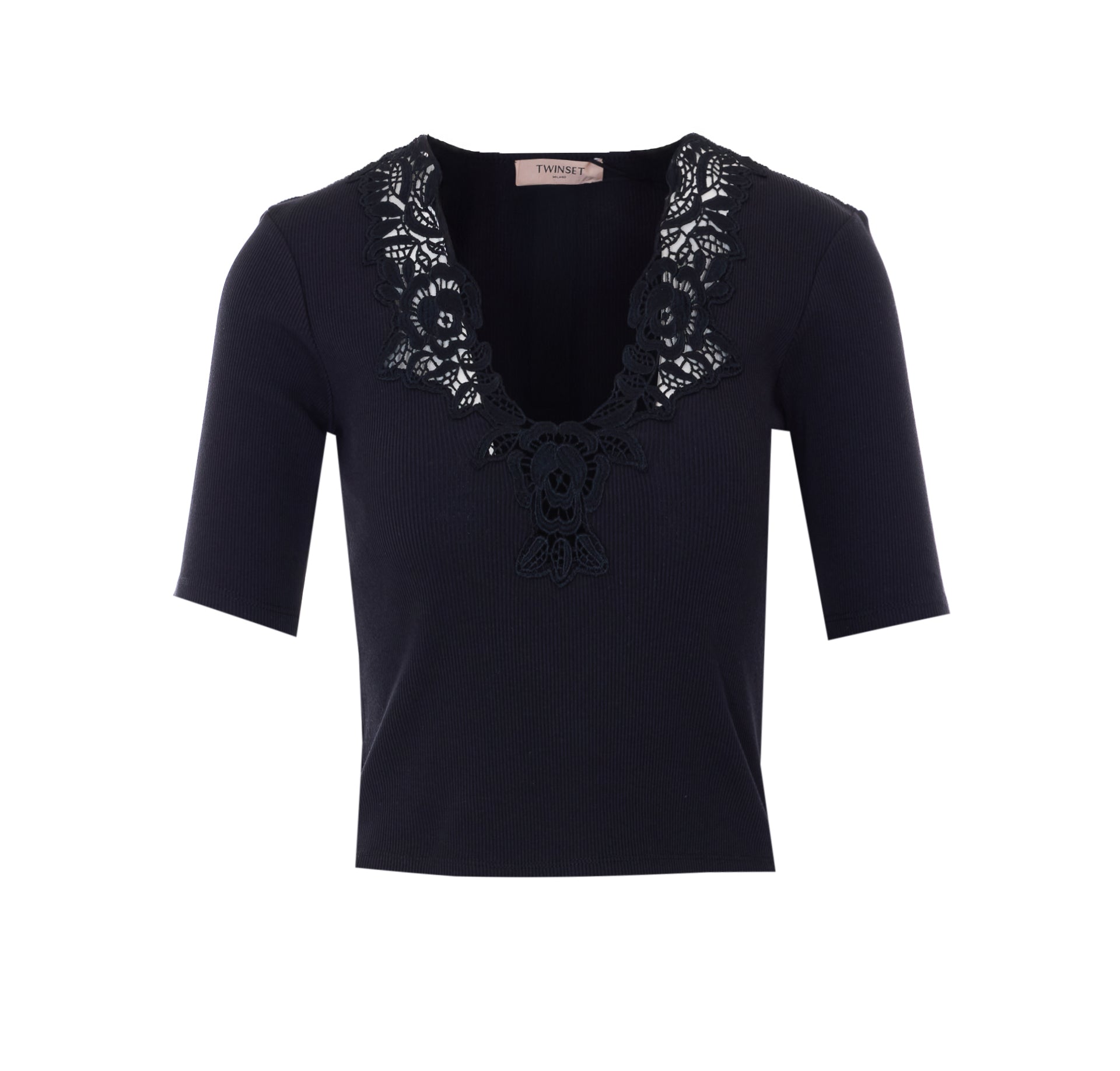 Twin-Set T-Shirts And Polos Black Cotton