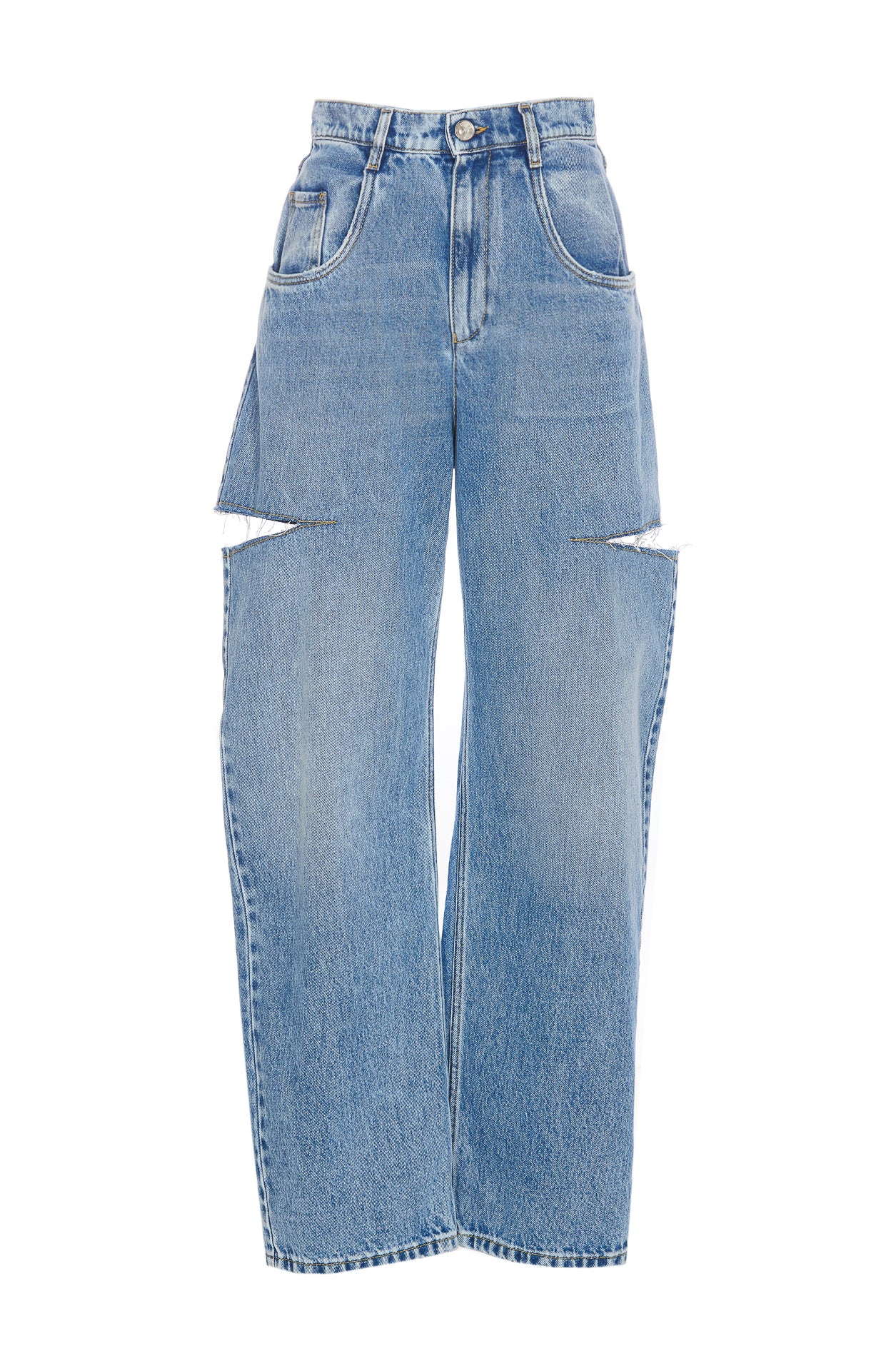 Maison Margiela Trousers Blue Cotton