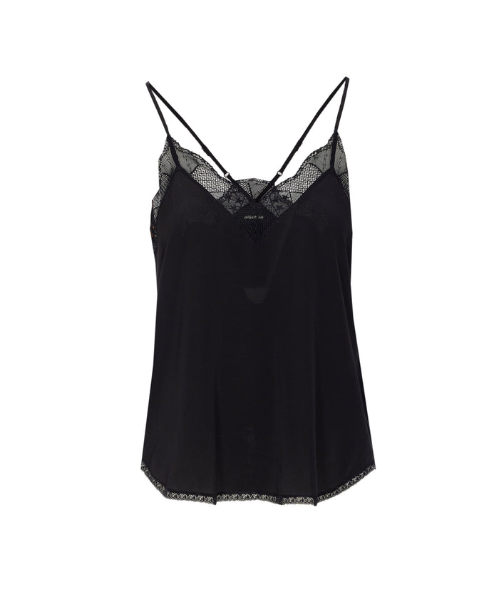 Zadig & Voltaire Top Black Silk