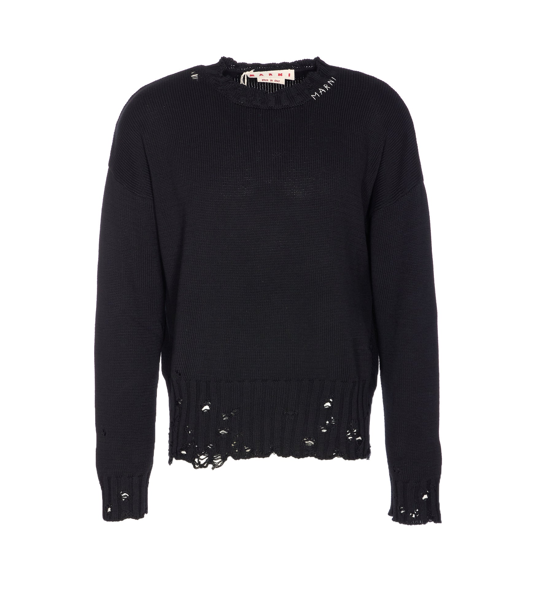 Marni Sweaters Black Cotton