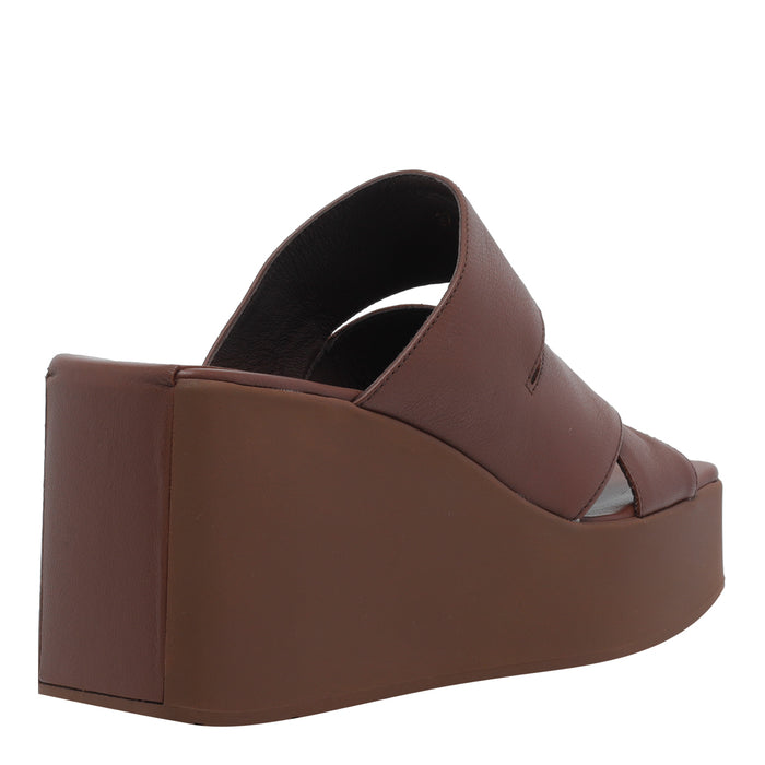Vic Matie Sandals Brown Calf Leather/rubber Sole