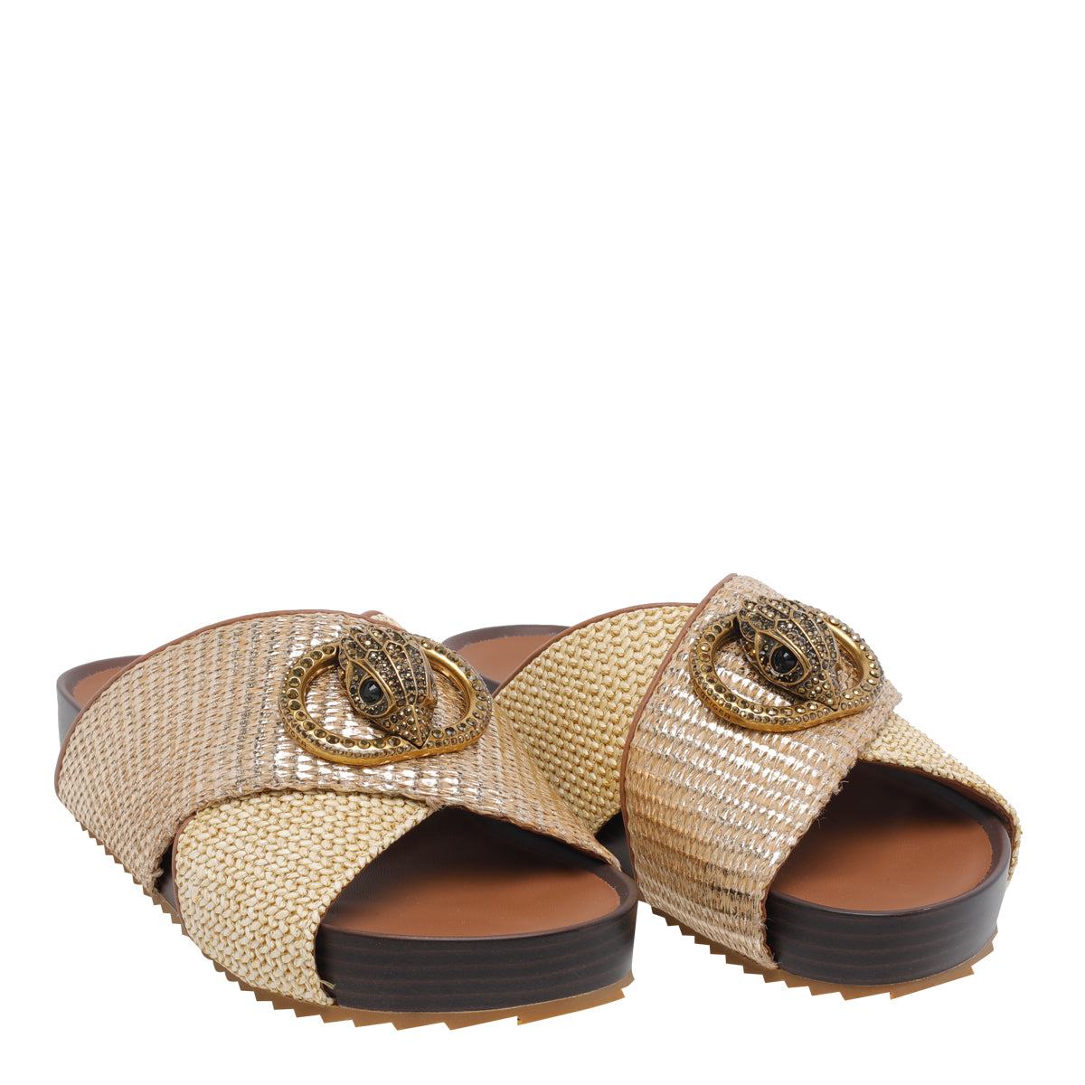 Kurt Geiger Gold Fabric/rubber Sole