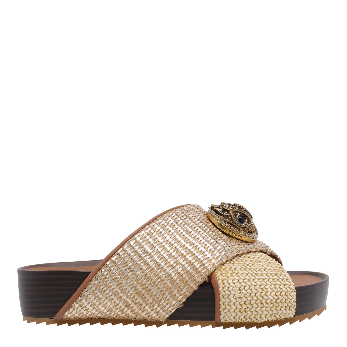 Kurt Geiger Gold Fabric/rubber Sole