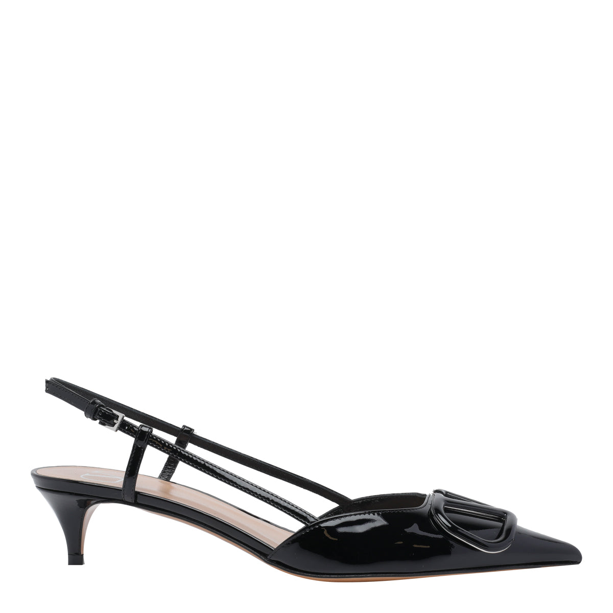 Valentino Garavani With Heel Black Calf Leather/leather Sole