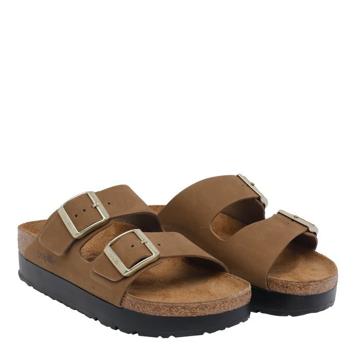 Birkenstock Sandals Brown Calf Leather/rubber Sole