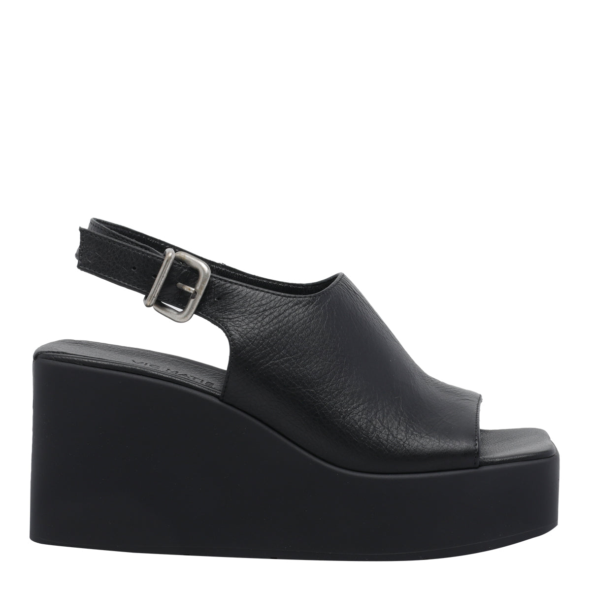 Vic Matie Sandals Black Calf Leather/rubber Sole