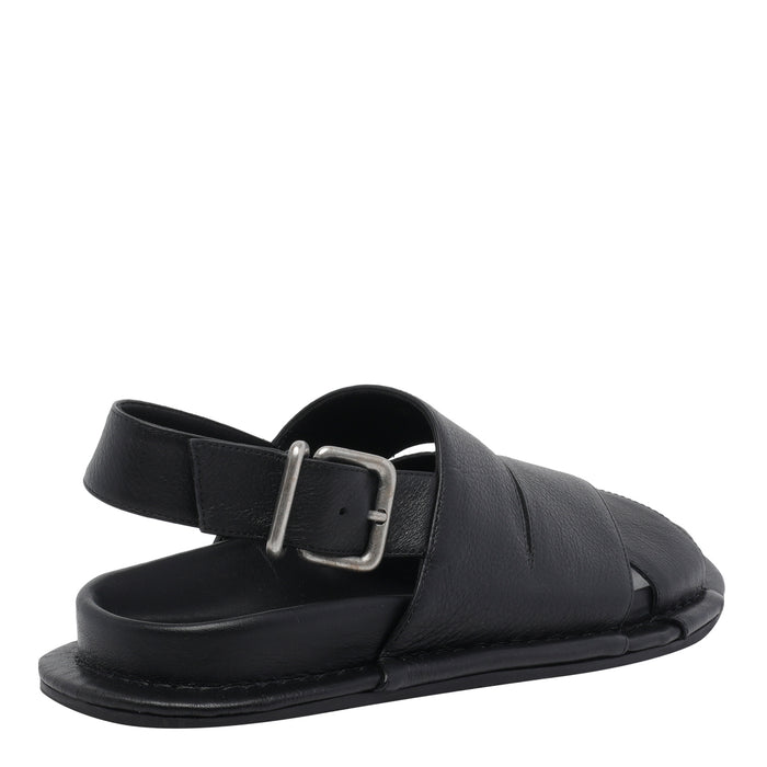 Vic Matie Sandals Black Calf Leather/rubber Sole