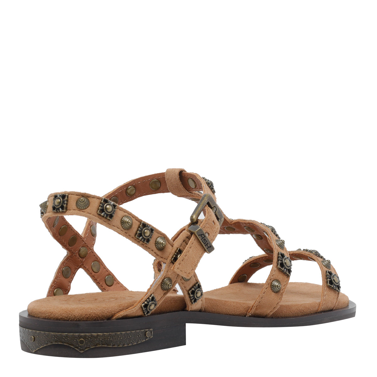 Ash Sandals Beige Suede Leather/rubber Sole