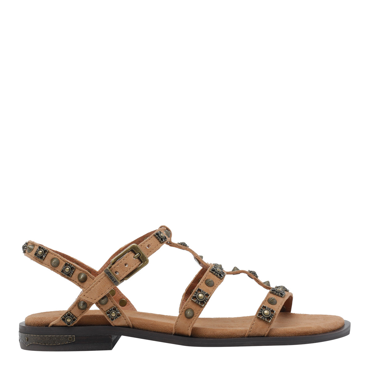 Ash Sandals Beige Suede Leather/rubber Sole