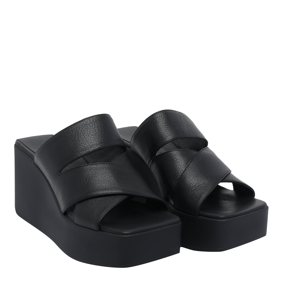 Vic Matie Sandals Black Calf Leather/rubber Sole