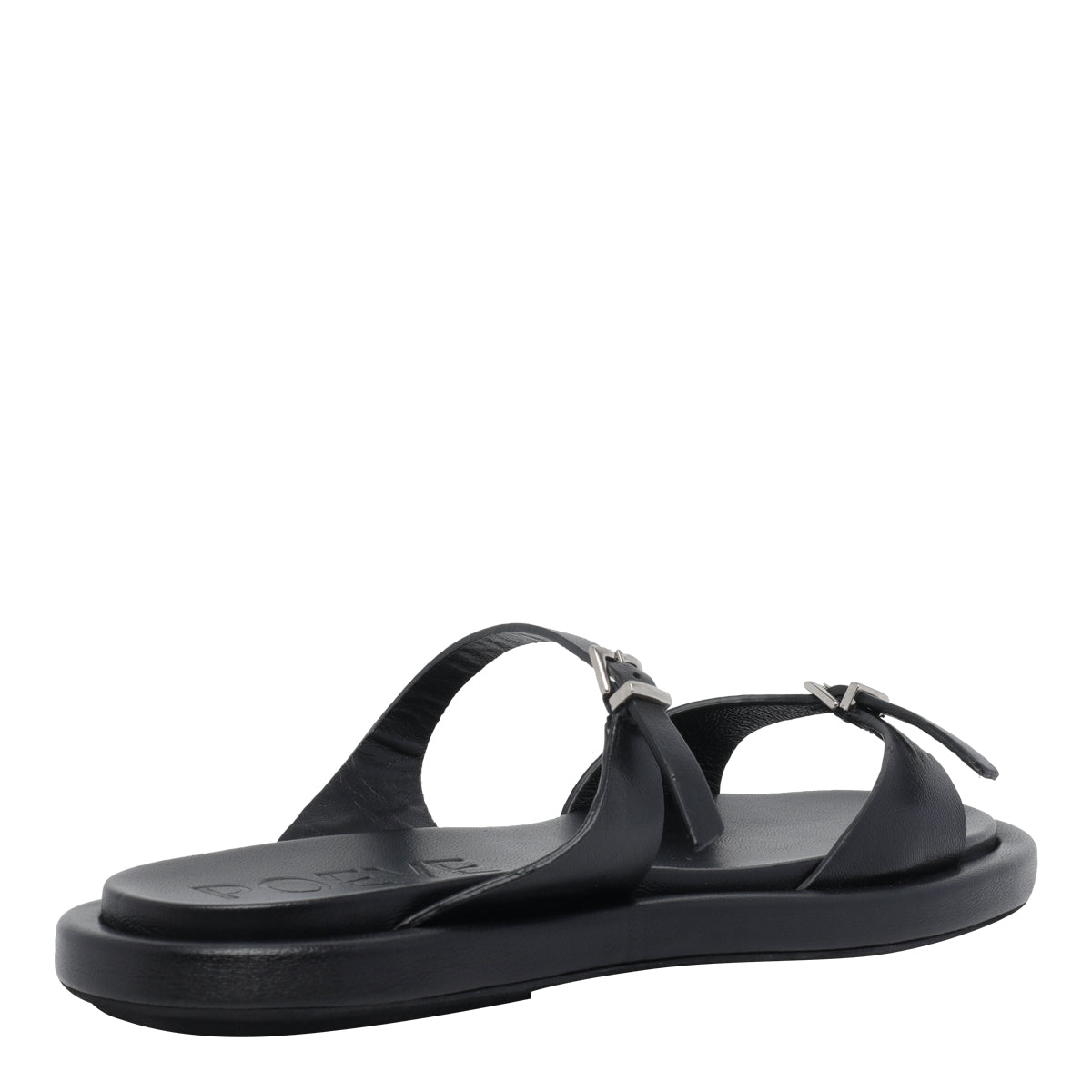 Poeve Sandals Black Calf Leather/rubber Sole