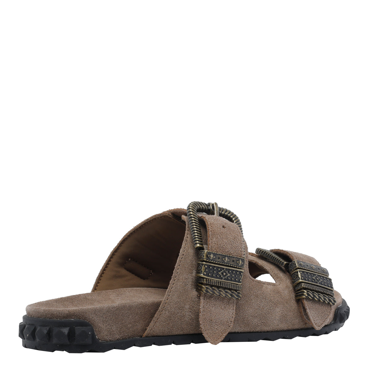 Ash Sandals Beige Suede Leather/rubber Sole