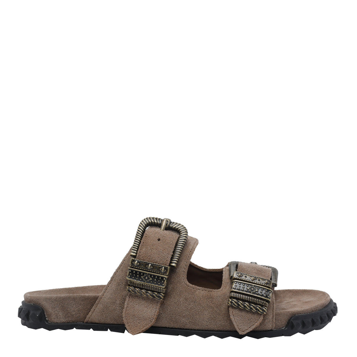 Ash Sandals Beige Suede Leather/rubber Sole